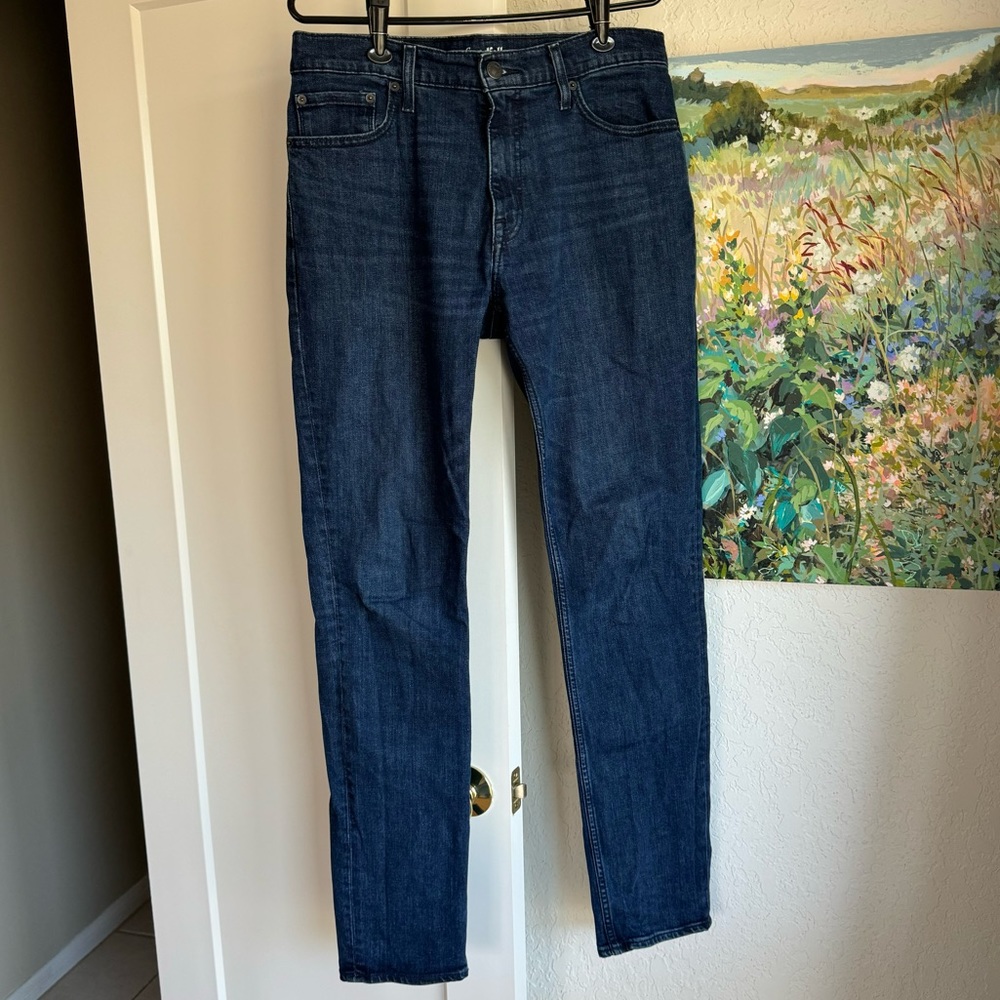 Goodfellow & Co men’s slim jeans, dark wash 32Wx34L